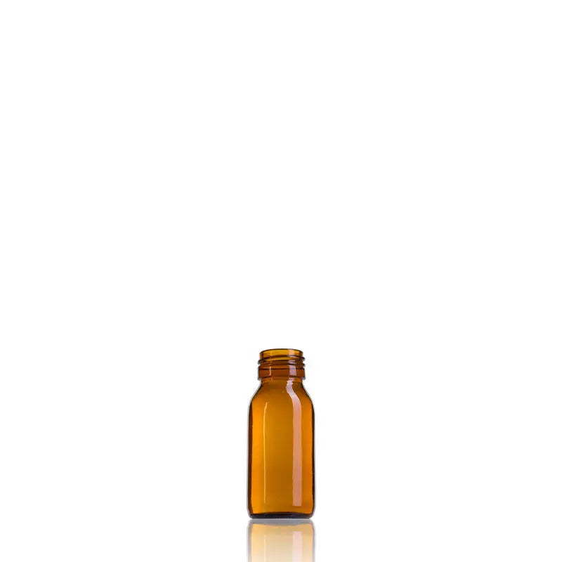 Topacio Ámbar Glass Bottle 60 ml Pilfer Proof 28  The Pack Stock EU