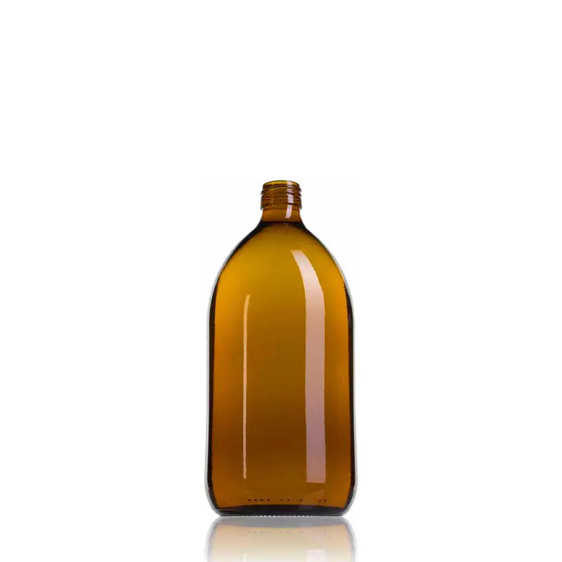 Topacio Ambar Glass Bottle 1000 ml Pilfer Proof 28  The Pack Stock EU