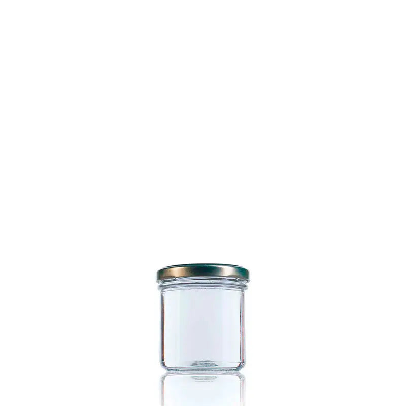 Recto glass jar 165 ml Twist off 66  The Pack Stock EU