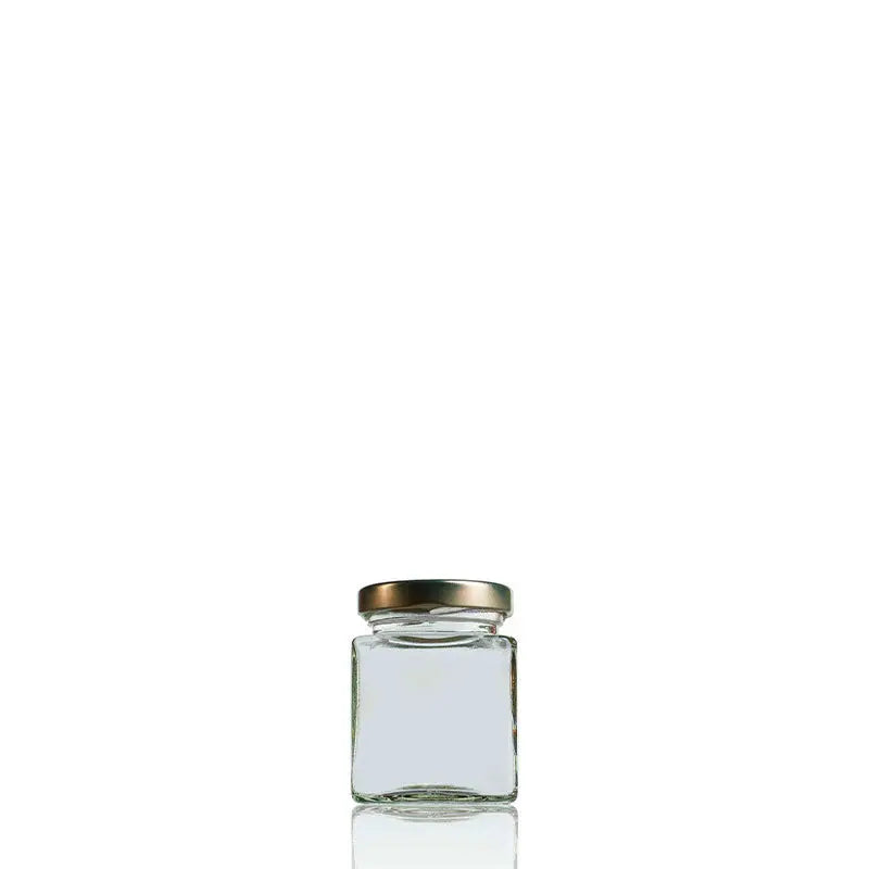 Cubic glass jar 106 ml Twist off 48  The Pack Stock EU