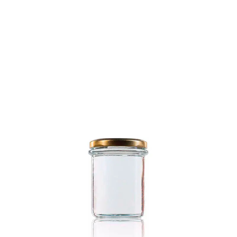 Recto glass jar 212 ml Twist off 66  The Pack Stock EU