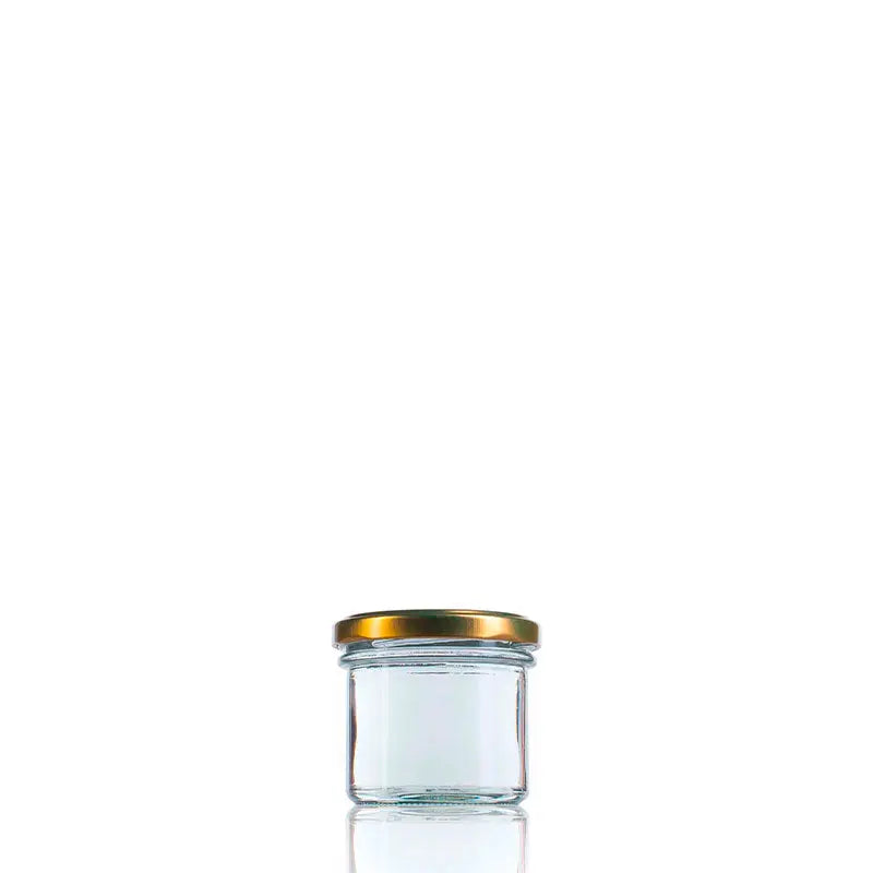 Recto glass jar 125 ml Twist off 66  The Pack Stock EU