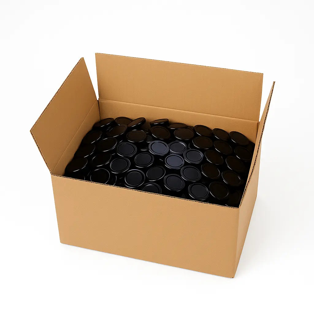 Box Lid Sterilisation Twist Off 66 Black  The Pack Stock EU